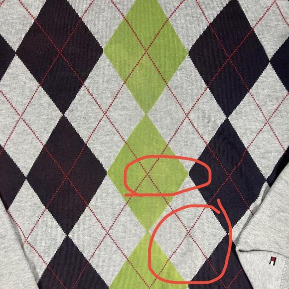 Tommy Hilfiger diamond argyle V-neck sweater - Picture 5 of 5